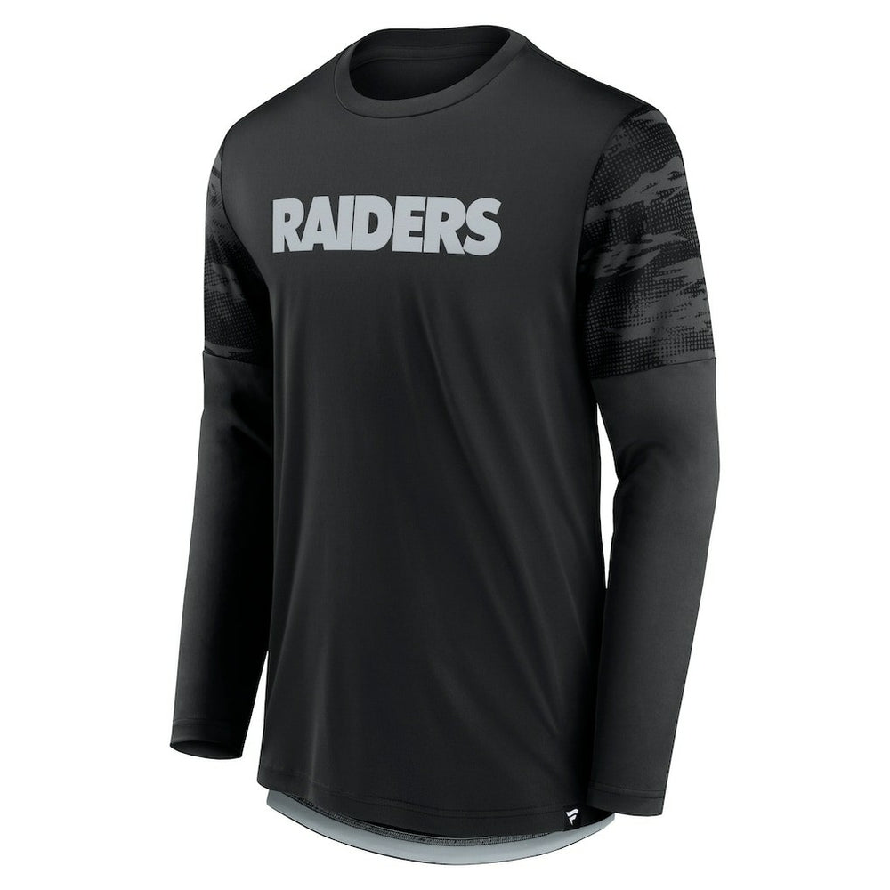 Las Vegas Raiders Square Off Long Sleeve T-Shirt Black/Silver - Fanatics