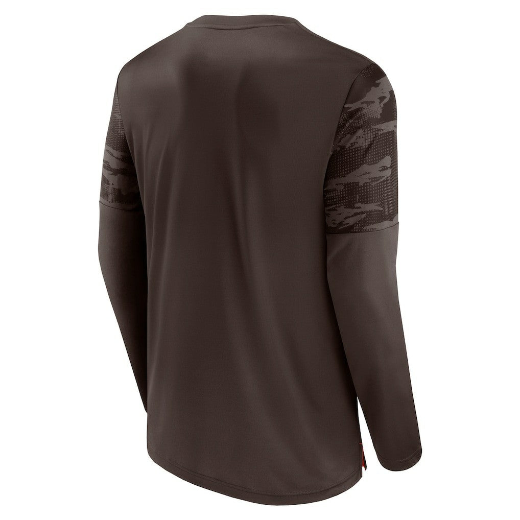 Cleveland Browns Square Off Long Sleeve T-Shirt Brown/Orange - Fanatics