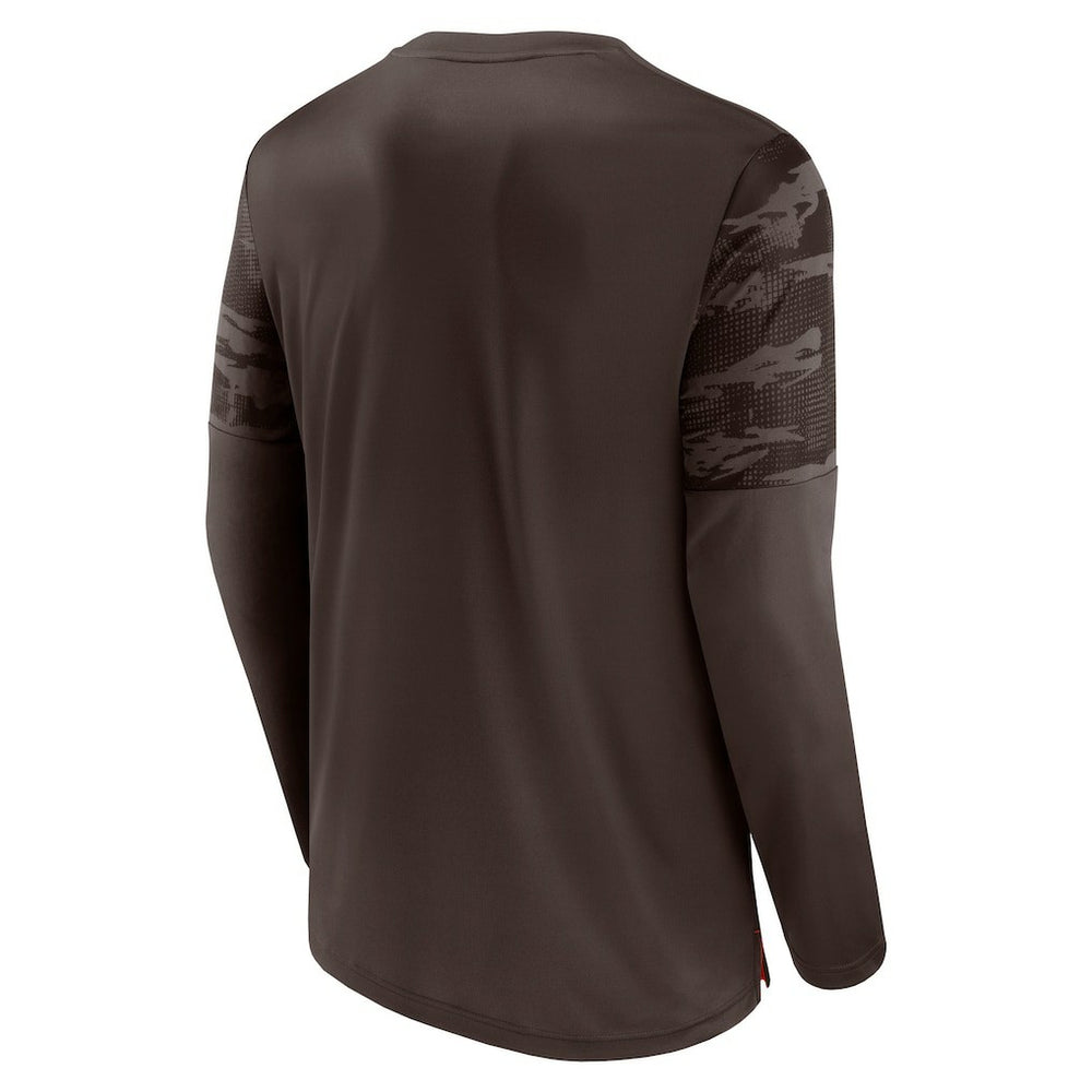 Cleveland Browns Square Off Long Sleeve T-Shirt Brown/Orange - Fanatics