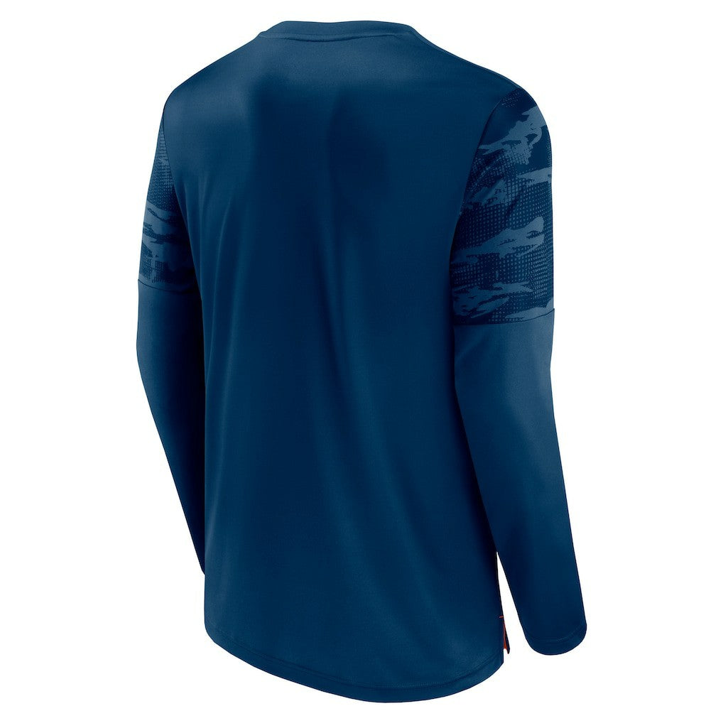 Chicago Bears Square Off Long Sleeve T-Shirt Navy/Orange - Fanatics