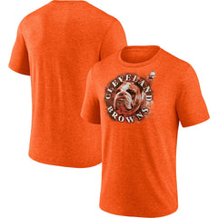 Cleveland Browns Tri-Blend Sporting Chance T-Shirt Heathered Orange - Fanatics