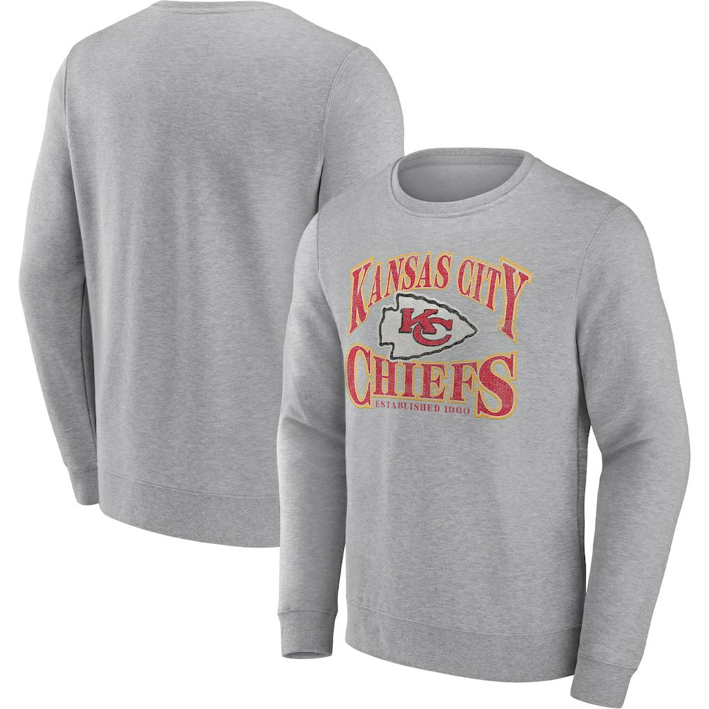 Kansas City Chiefs Playability Pullover Sweatshirt Heathered Charcoal - Fanatics