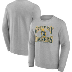 Green Bay Packers Playability Pullover Sweatshirt Heathered Charcoal - Fanatics