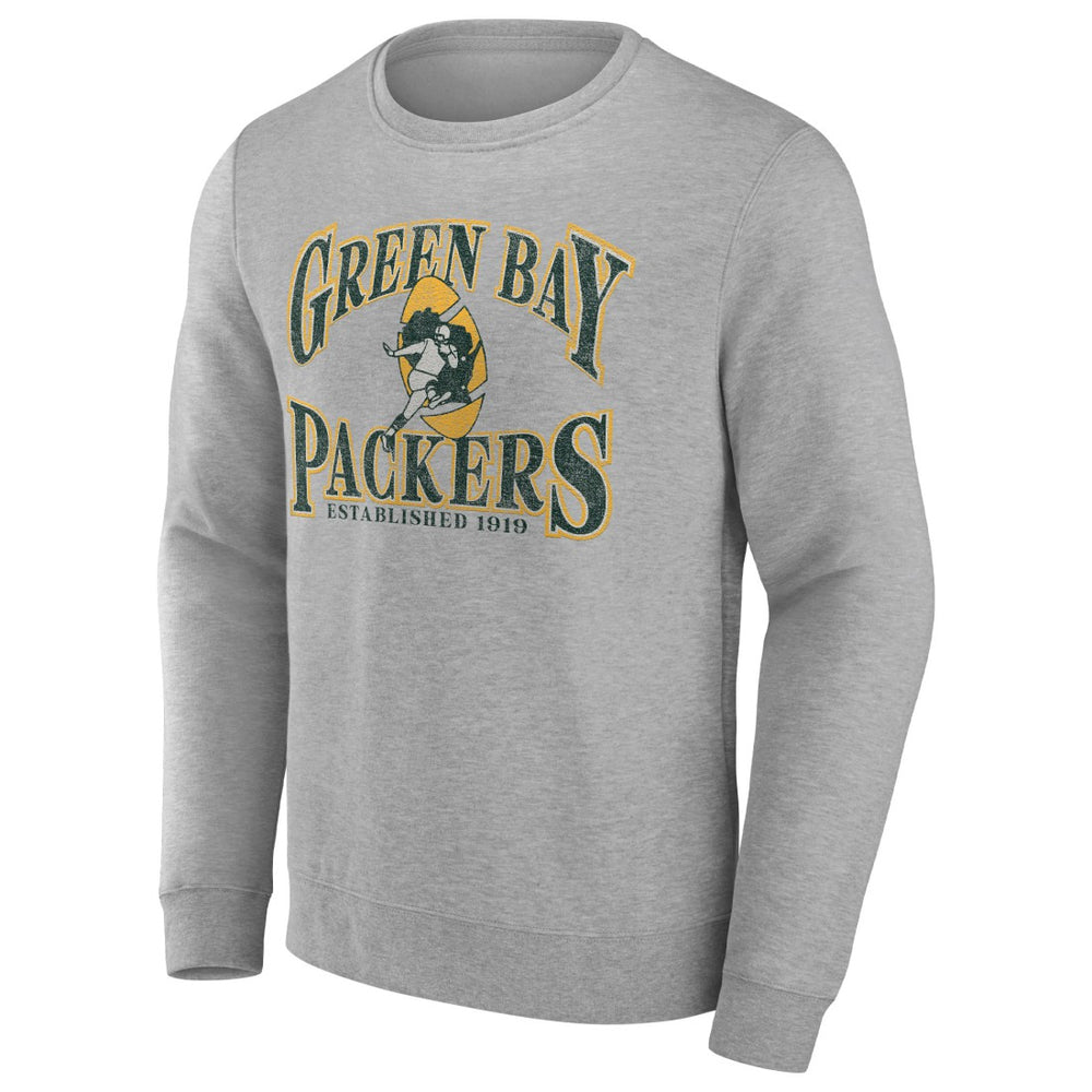 Green Bay Packers Playability Pullover Sweatshirt Heathered Charcoal - Fanatics