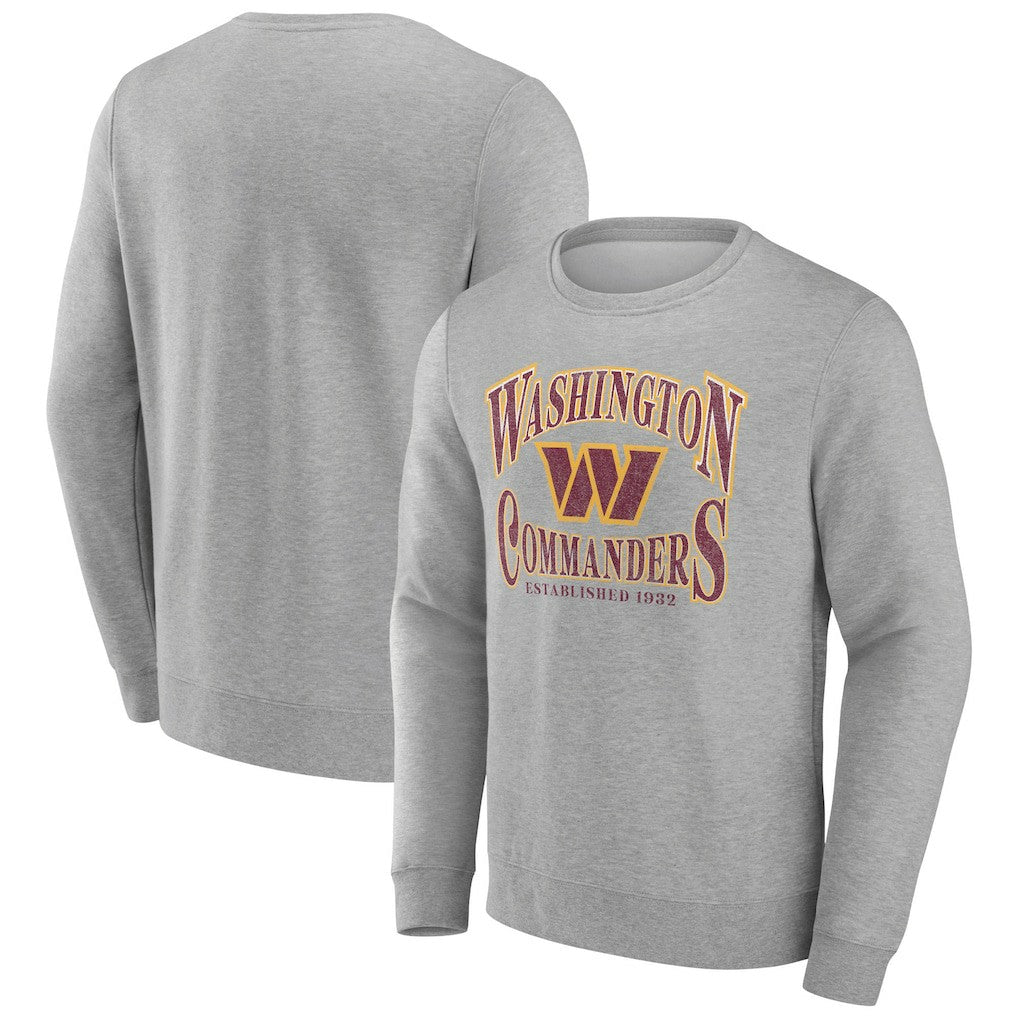 Washington Commanders Playability Pullover Sweatshirt Heather Gray - Fanatics