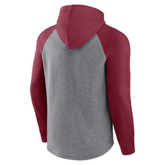 Arizona Cardinals By Design Raglan Pullover Hoodie Heathered Gray/Cardinal - Fanatics