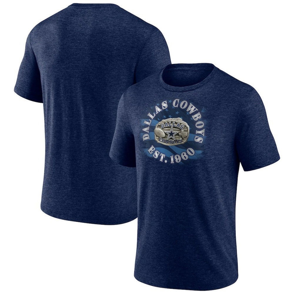 Dallas Cowboys Sporting Chance Tri-Blend T-Shirt Heathered Navy - Fanatics