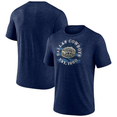 Dallas Cowboys Sporting Chance Tri-Blend T-Shirt Heathered Navy - Fanatics
