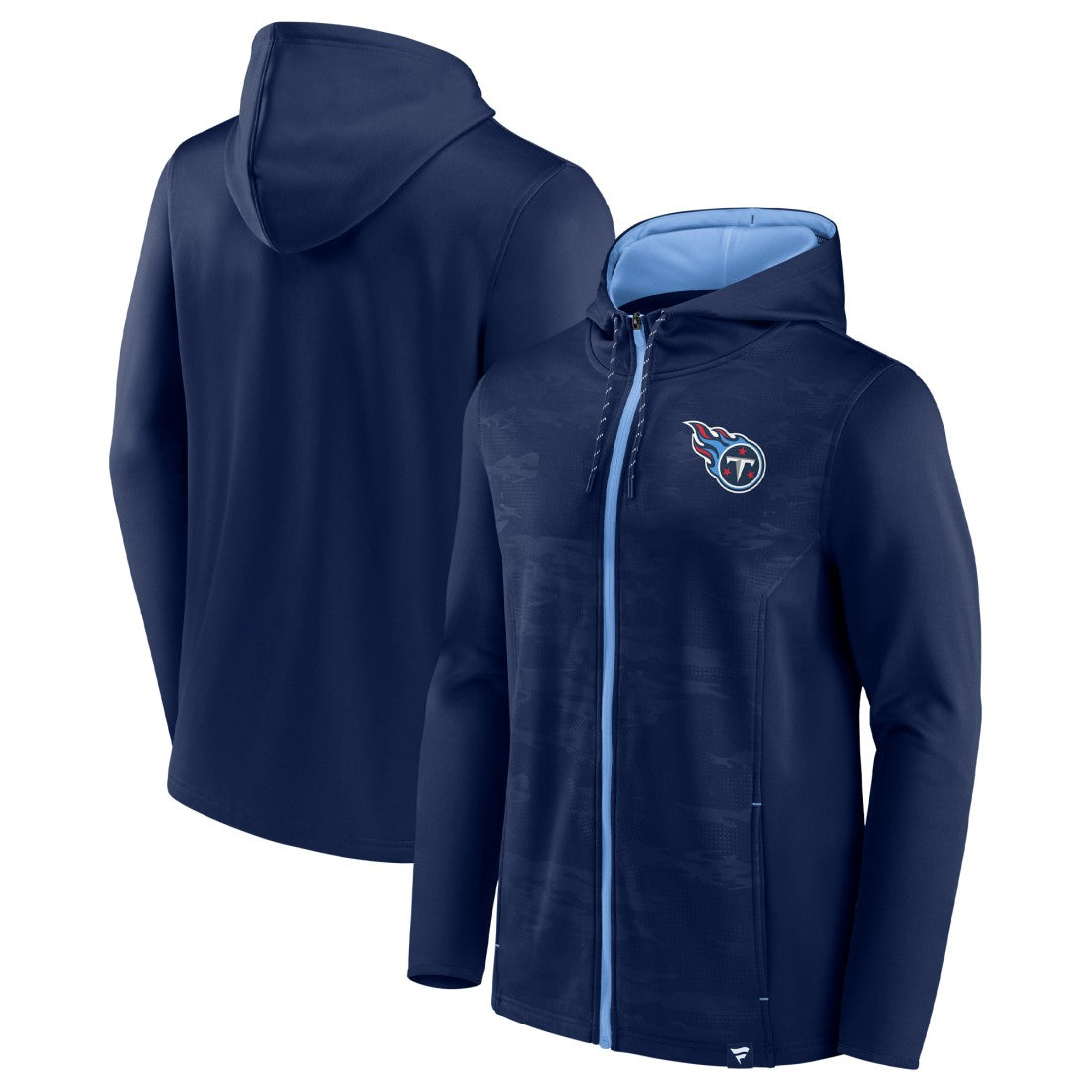 Tennessee Titans Ball Carrier Full-Zip Hoodie Navy/Light Blue - Fanatics