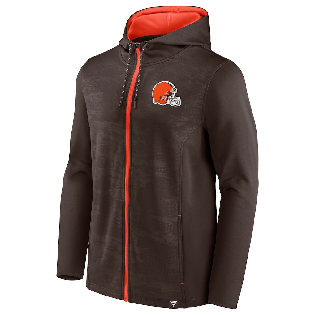 Cleveland Browns Ball Carrier Full-Zip Hoodie Brown/Orange - Fanatics