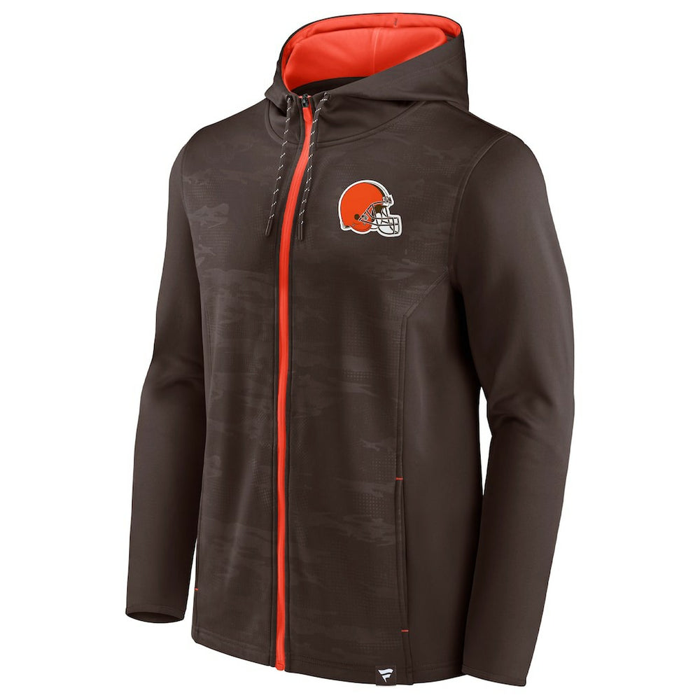 Cleveland Browns Ball Carrier Full-Zip Hoodie Brown/Orange - Fanatics