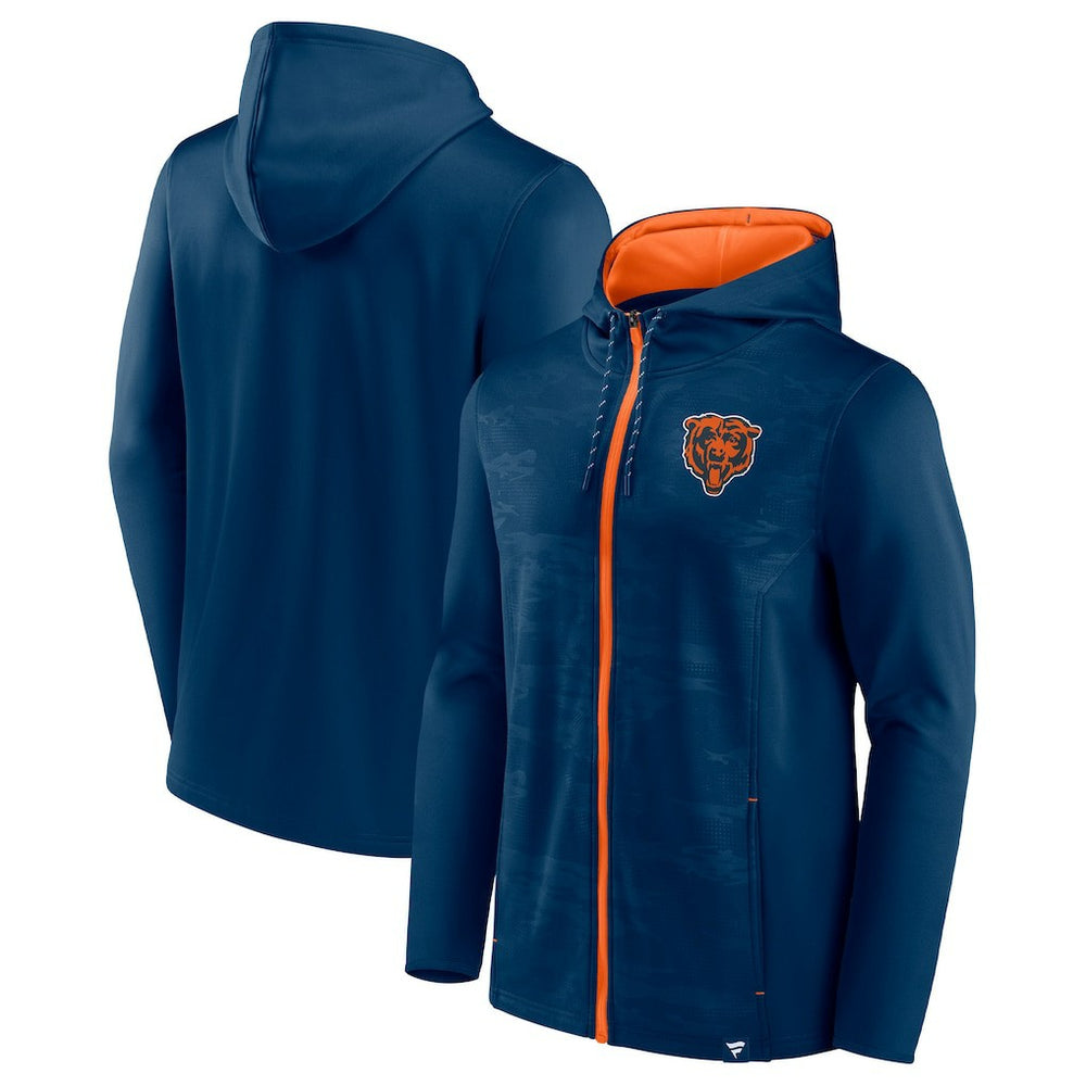 Chicago Bears Ball Carrier Full-Zip Hoodie Navy - Fanatics