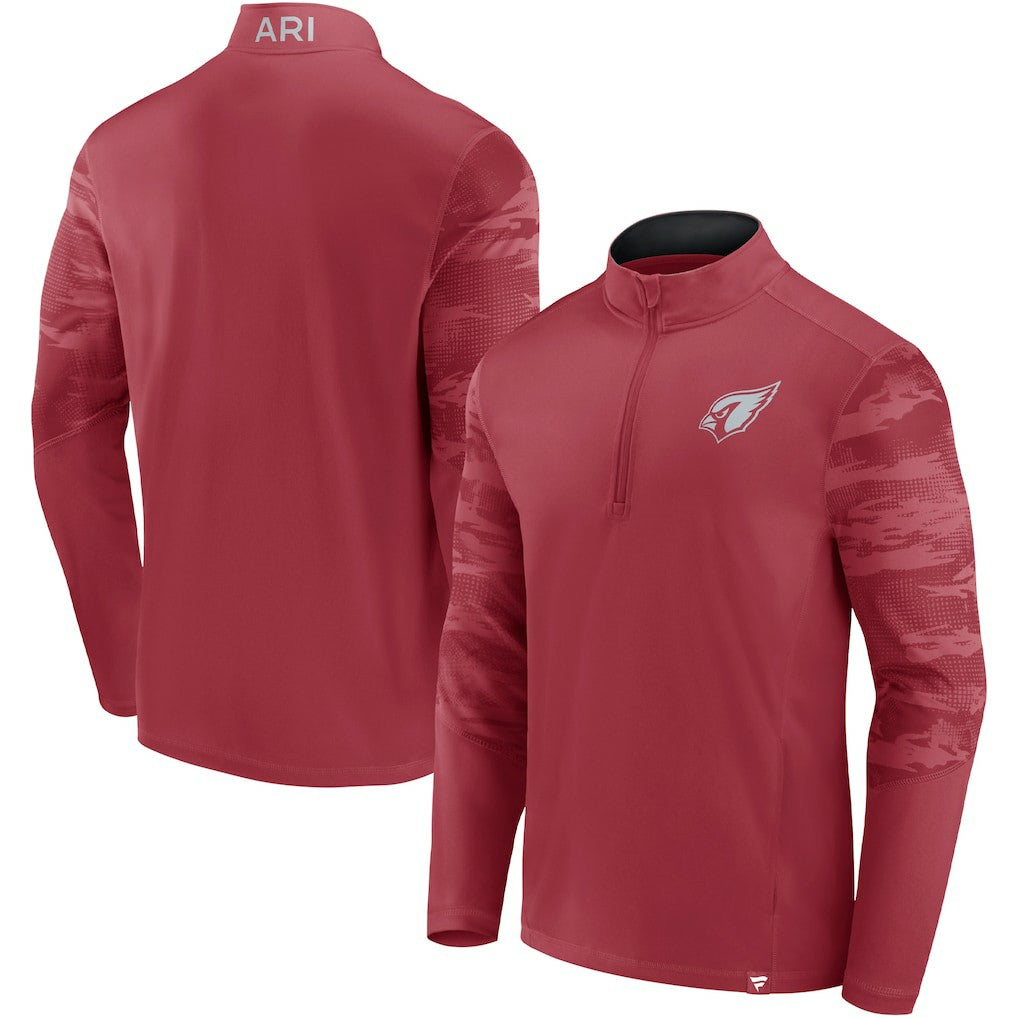 Arizona Cardinals Ringer Quarter-Zip Jacket Cardinal - Fanatics