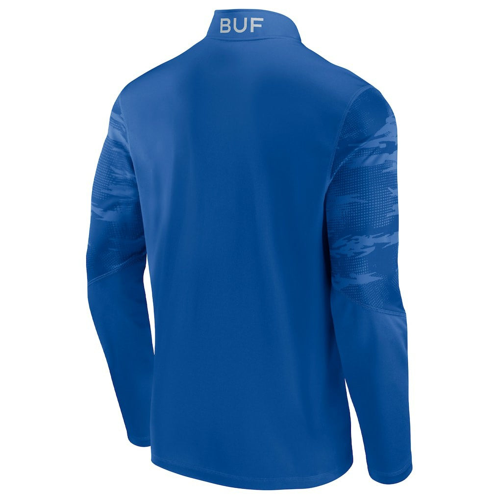 Buffalo Bills Ringer Quarter-Zip Jacket Royal/Red - Fanatics