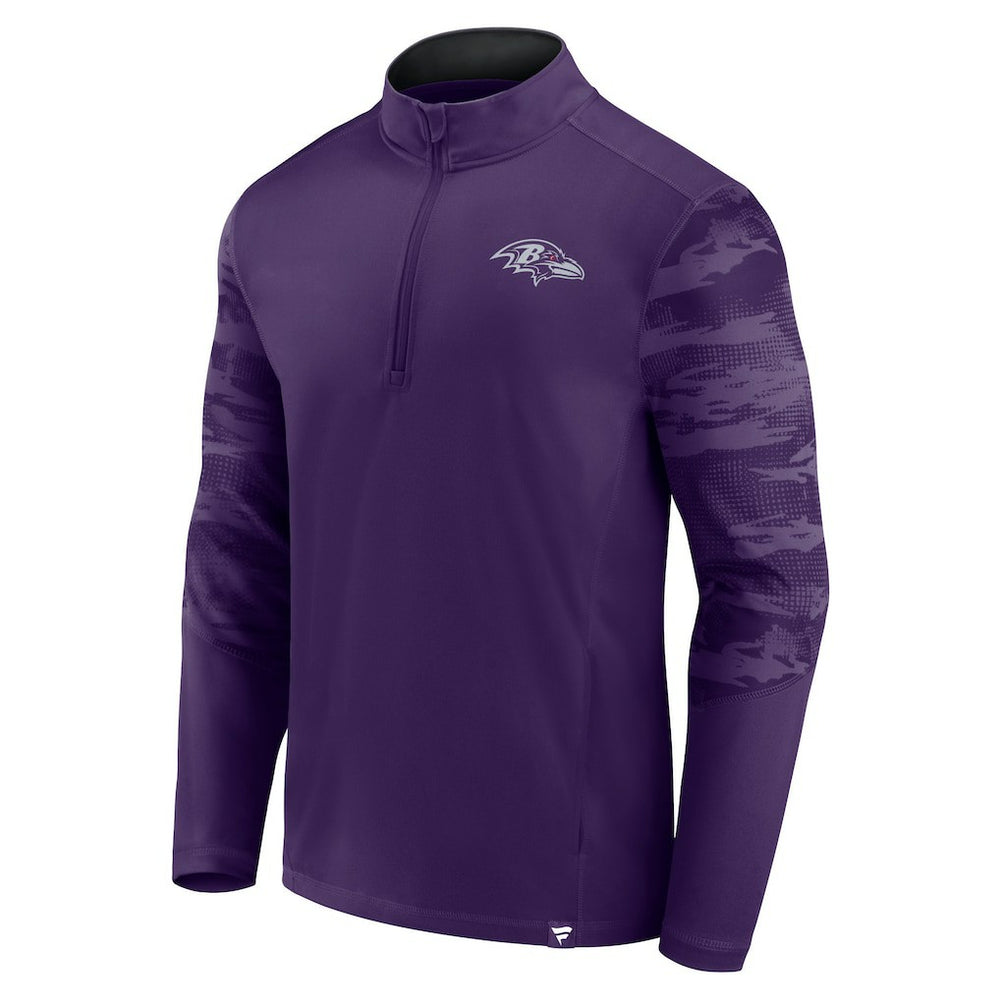 Baltimore Ravens Ringer Quarter-Zip Jacket Purple - Fanatics
