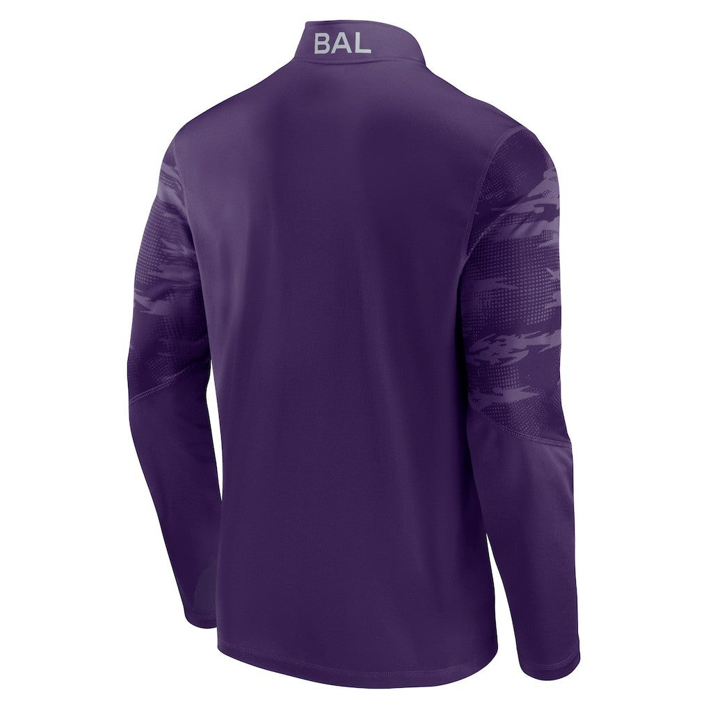 Baltimore Ravens Ringer Quarter-Zip Jacket Purple - Fanatics