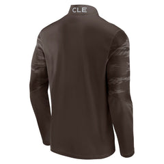 Cleveland Browns Ringer Quarter-Zip Jacket Brown - Fanatics