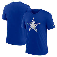 Dallas Cowboys Playback Logo Tri-Blend T-Shirt Royal - Nike