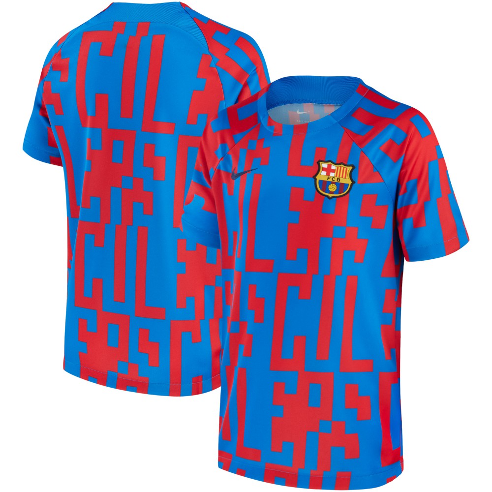 Nike Barcelona 2022/23 Pre-Match Top - Blue