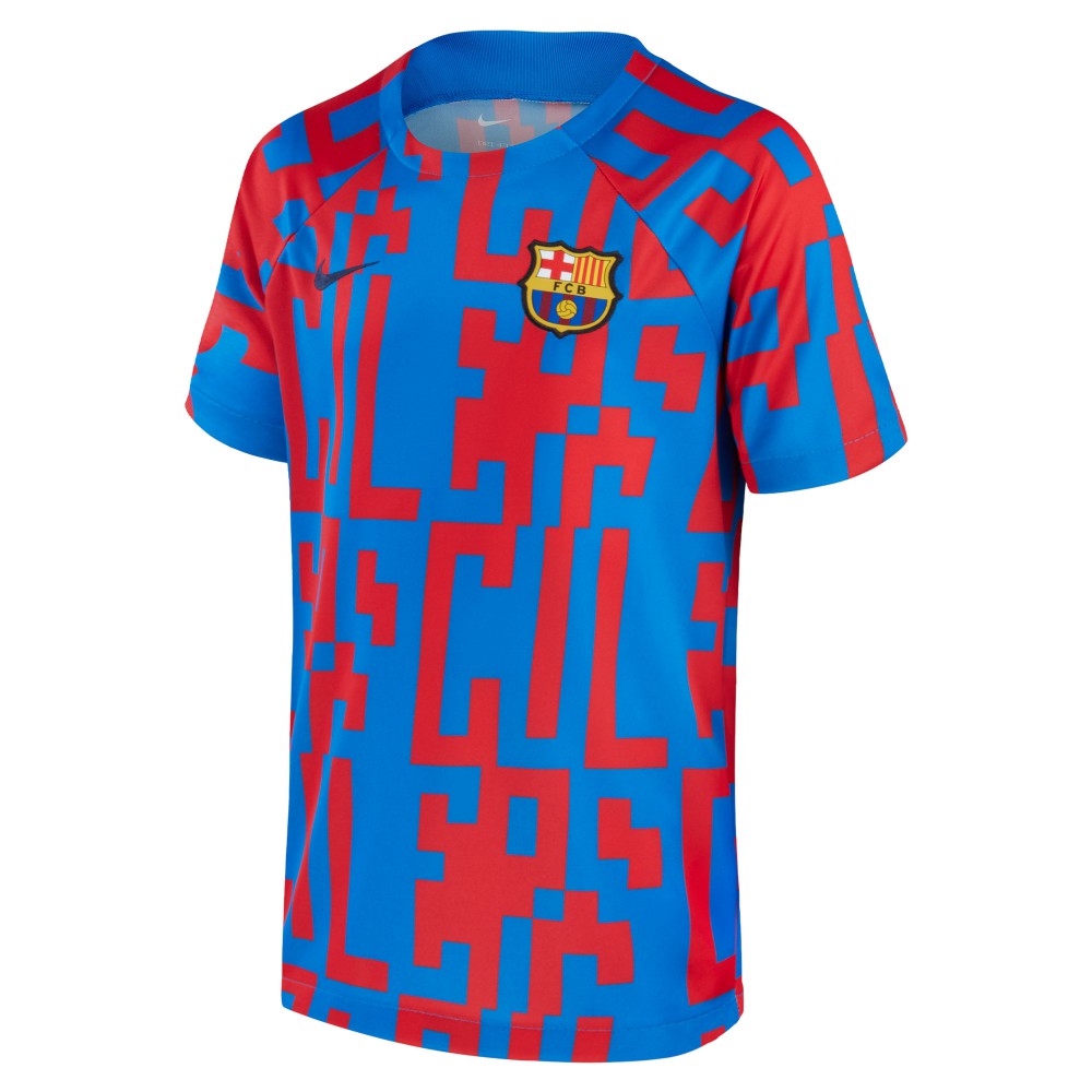 Nike Barcelona 2022/23 Pre-Match Top - Blue