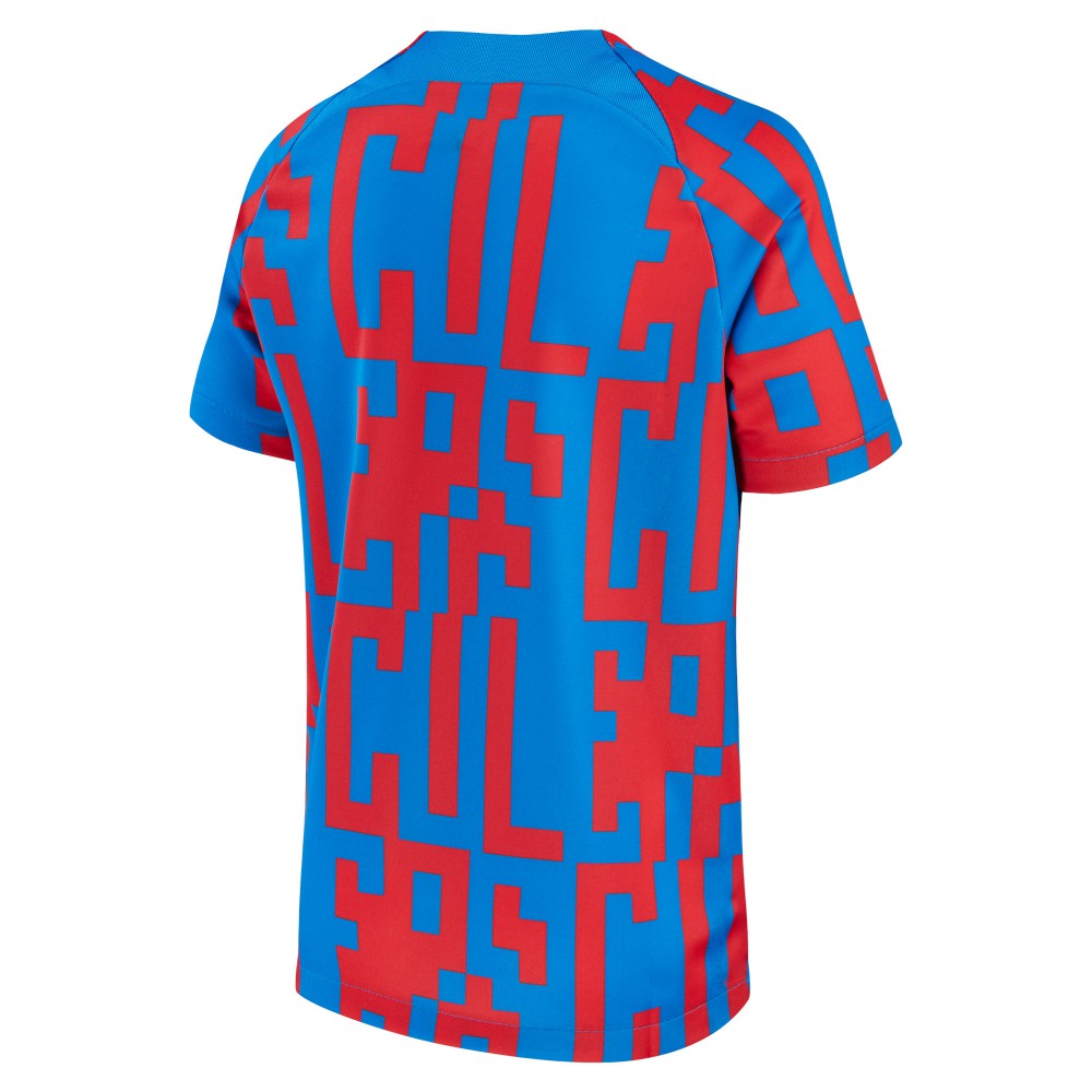 Nike Barcelona 2022/23 Pre-Match Top - Blue