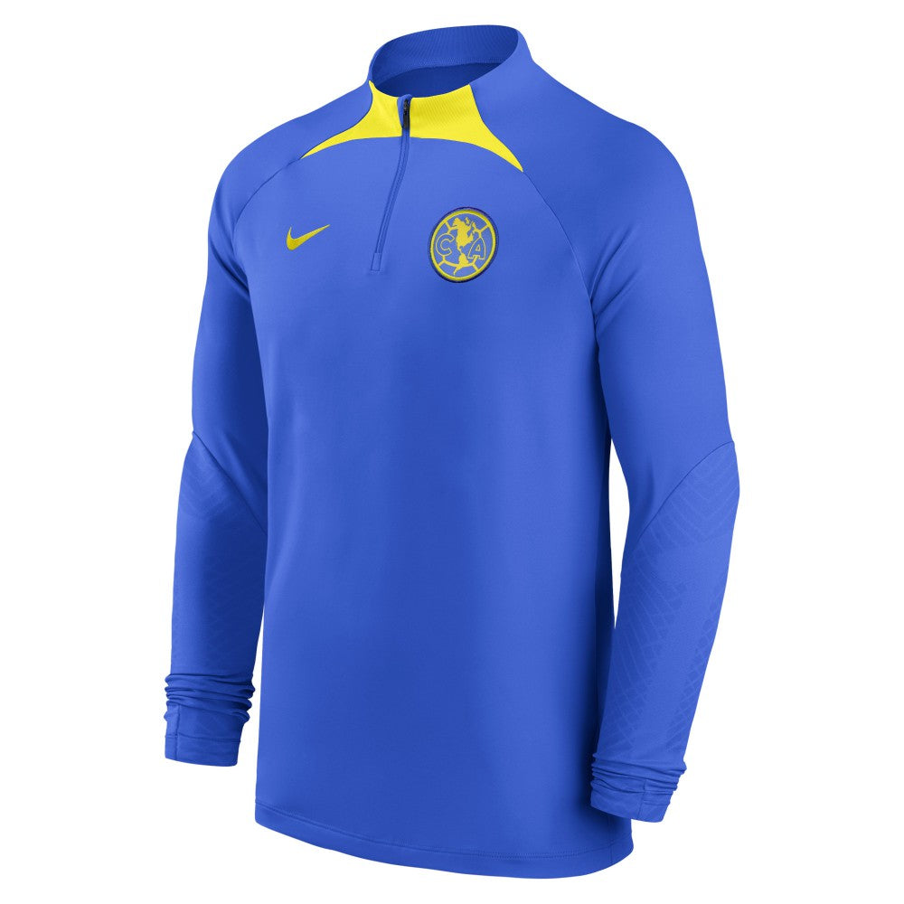 Nike Club America 2022/23 Strike Drill Performance Raglan Quarter-Zip Long Sleeve Top - Blue