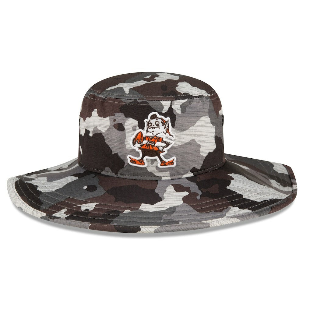 Cleveland Browns New Era 2022 NFL Training Camp Historic Logo Panama Bucket Hat Camo - NFL