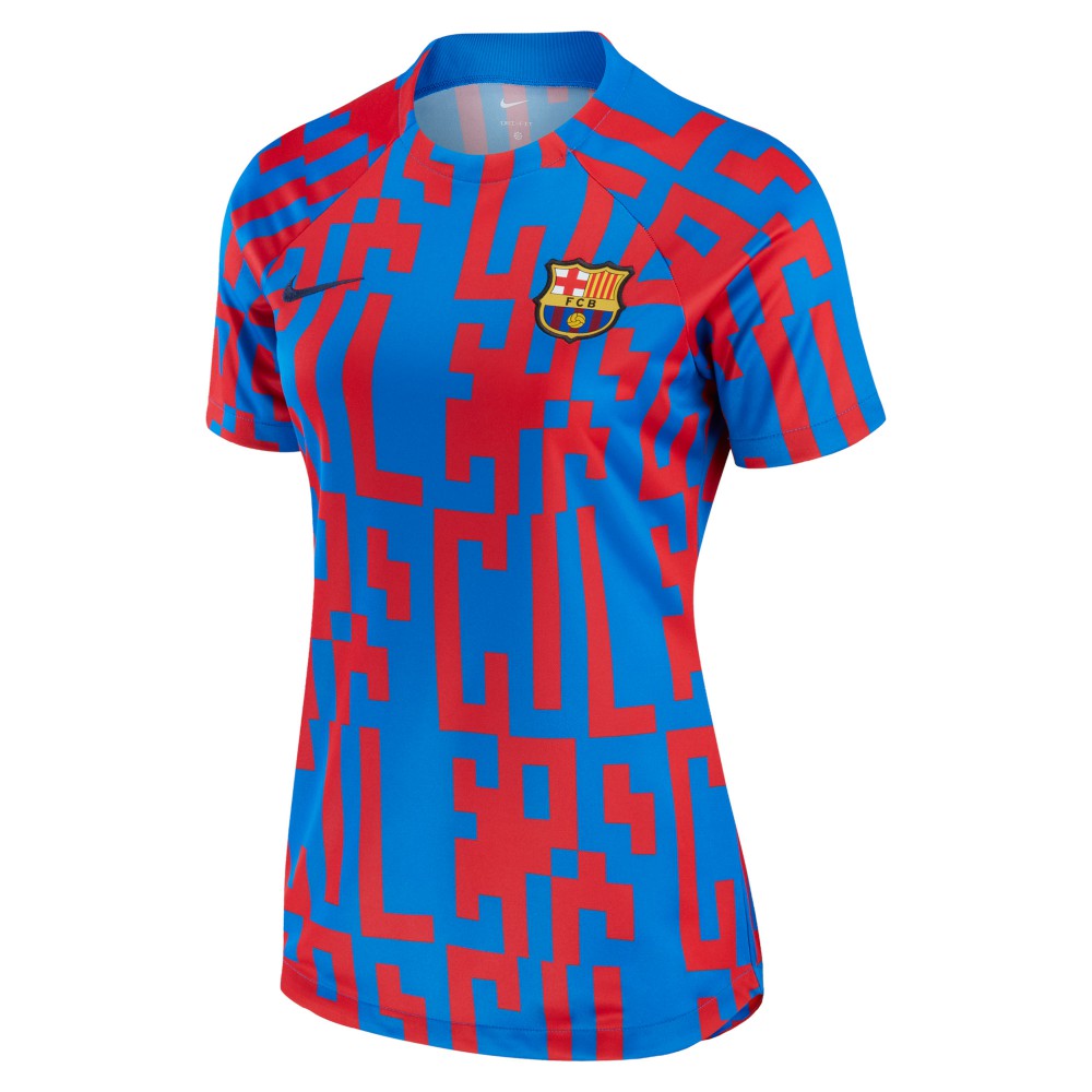 Nike Barcelona Women's 2022/23 Pre-Match Home Performance Top - Blue
