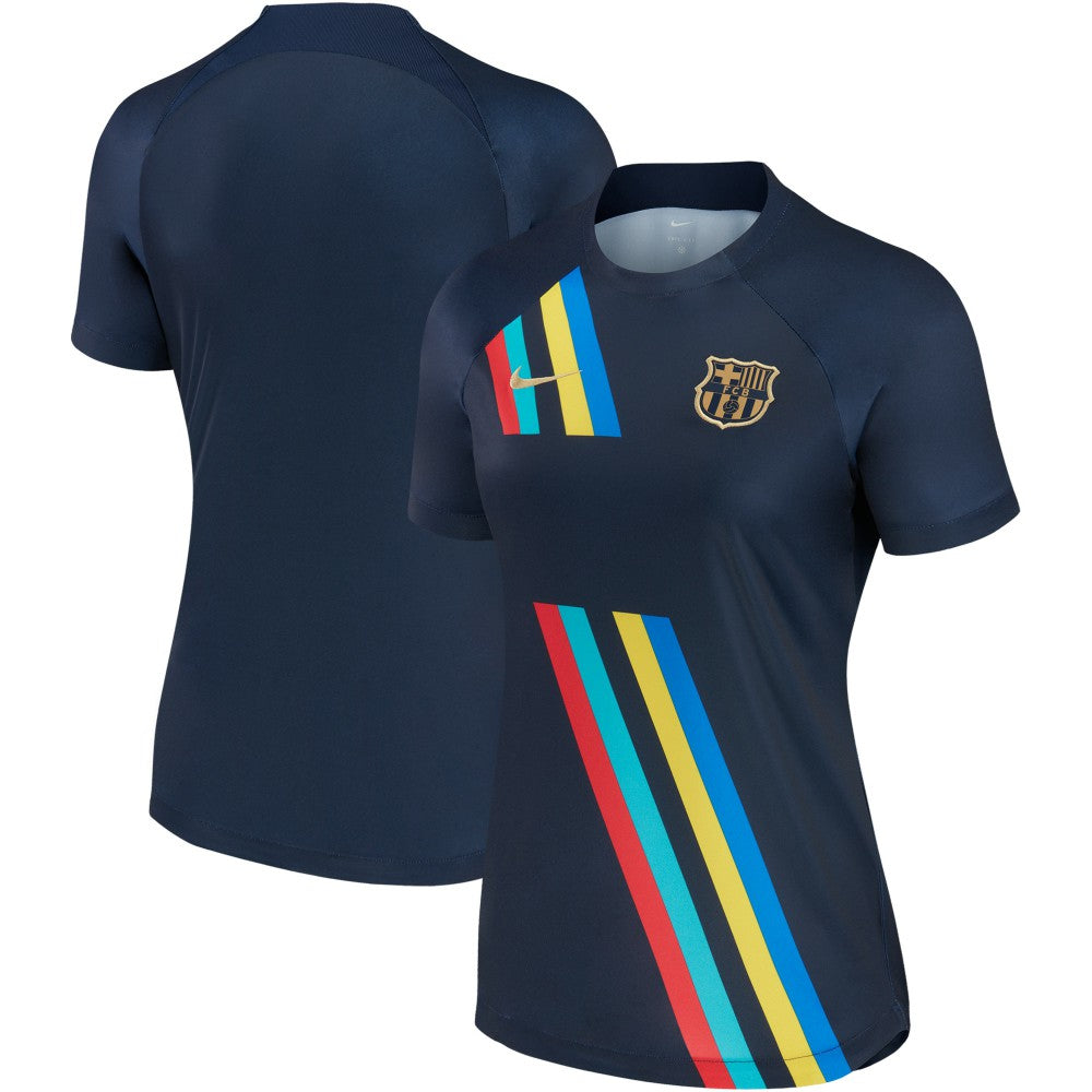 Nike Barcelona Women's 2022/23 Pre-Match AWAY Performance Top - Navy