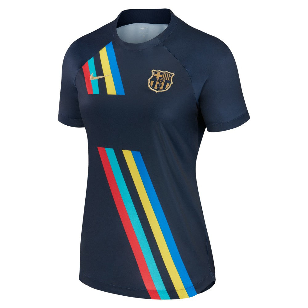Nike Barcelona Women's 2022/23 Pre-Match AWAY Performance Top - Navy