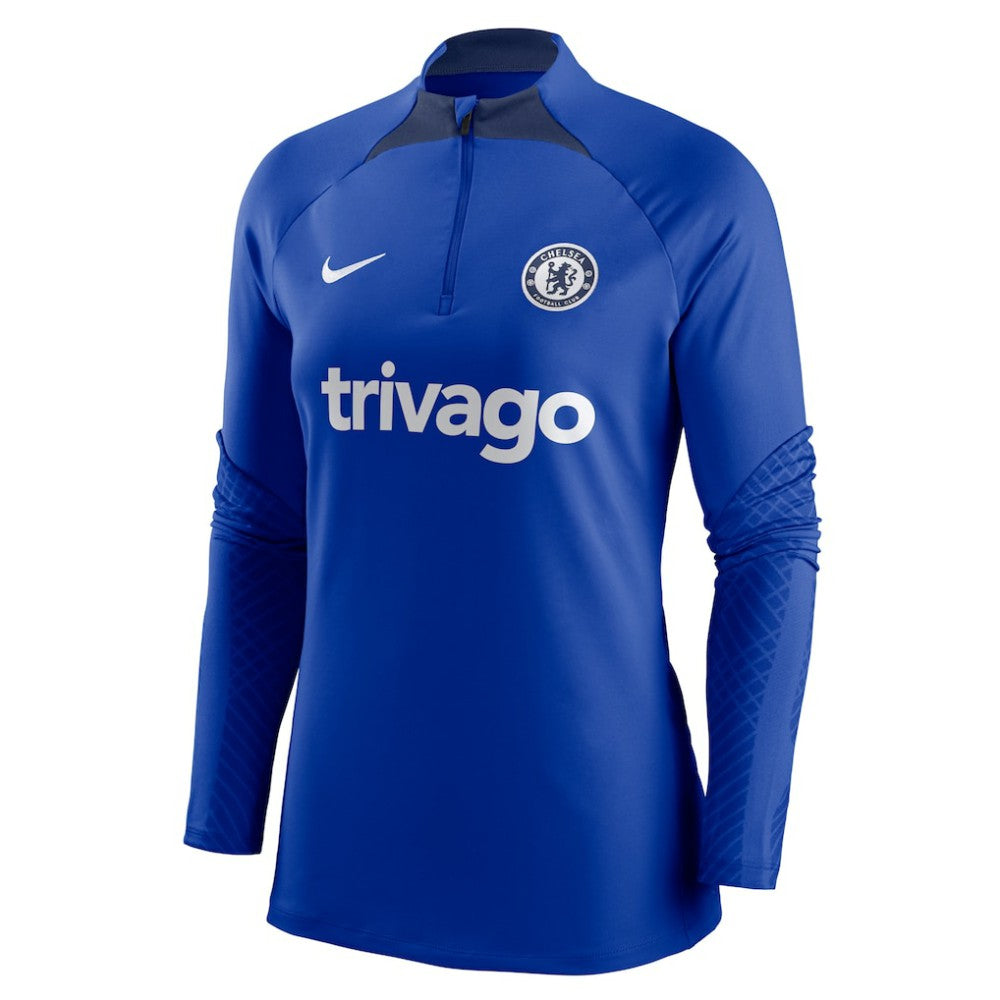 Nike Chelsea Women's Strike Drill Raglan Performance Quarter-Zip Top - Blue