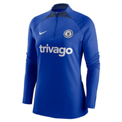 Nike Chelsea Women's Strike Drill Raglan Performance Quarter-Zip Top - Blue