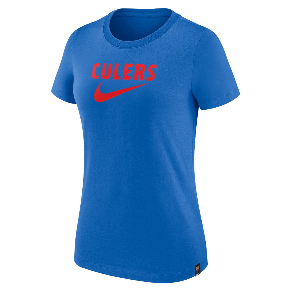 Nike Barcelona Women's Swoosh T-Shirts - Blue