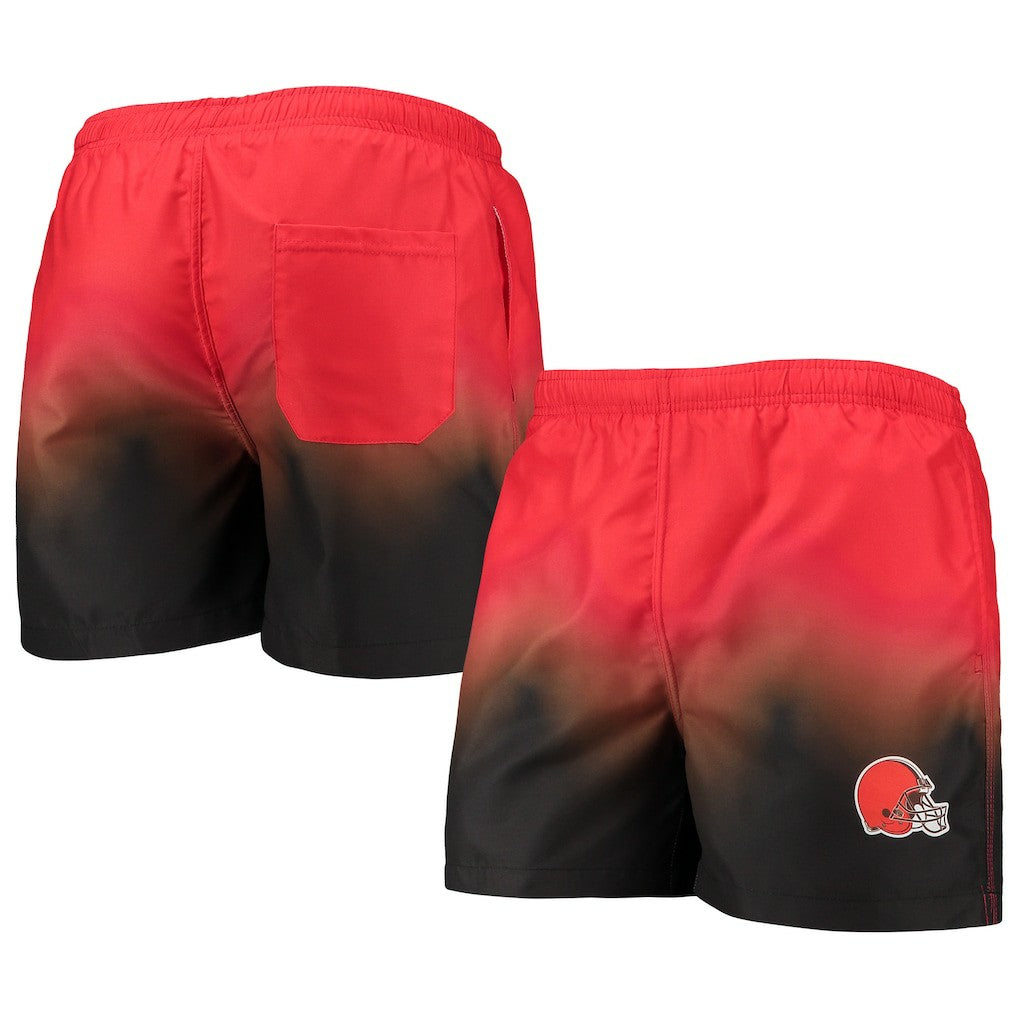 Cleveland Browns FOCO Dip-Dye Swim Shorts Orange/Brown - NFL