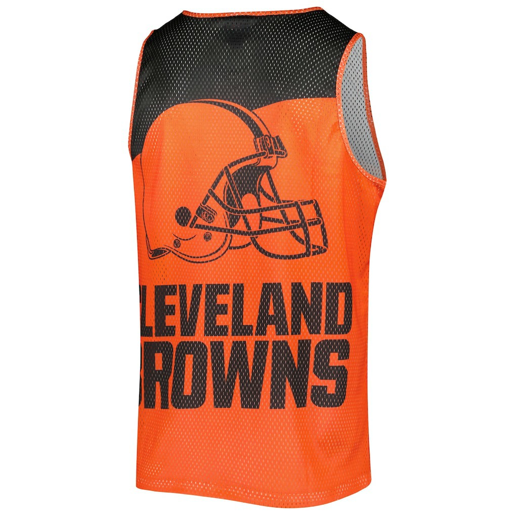 Cleveland Browns FOCO Colorblock Mesh V-Neck & Shorts Set Orange - NFL