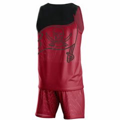 Tampa Bay Buccaneers FOCO Colorblock Mesh V-Neck & Shorts Set Red - NFL