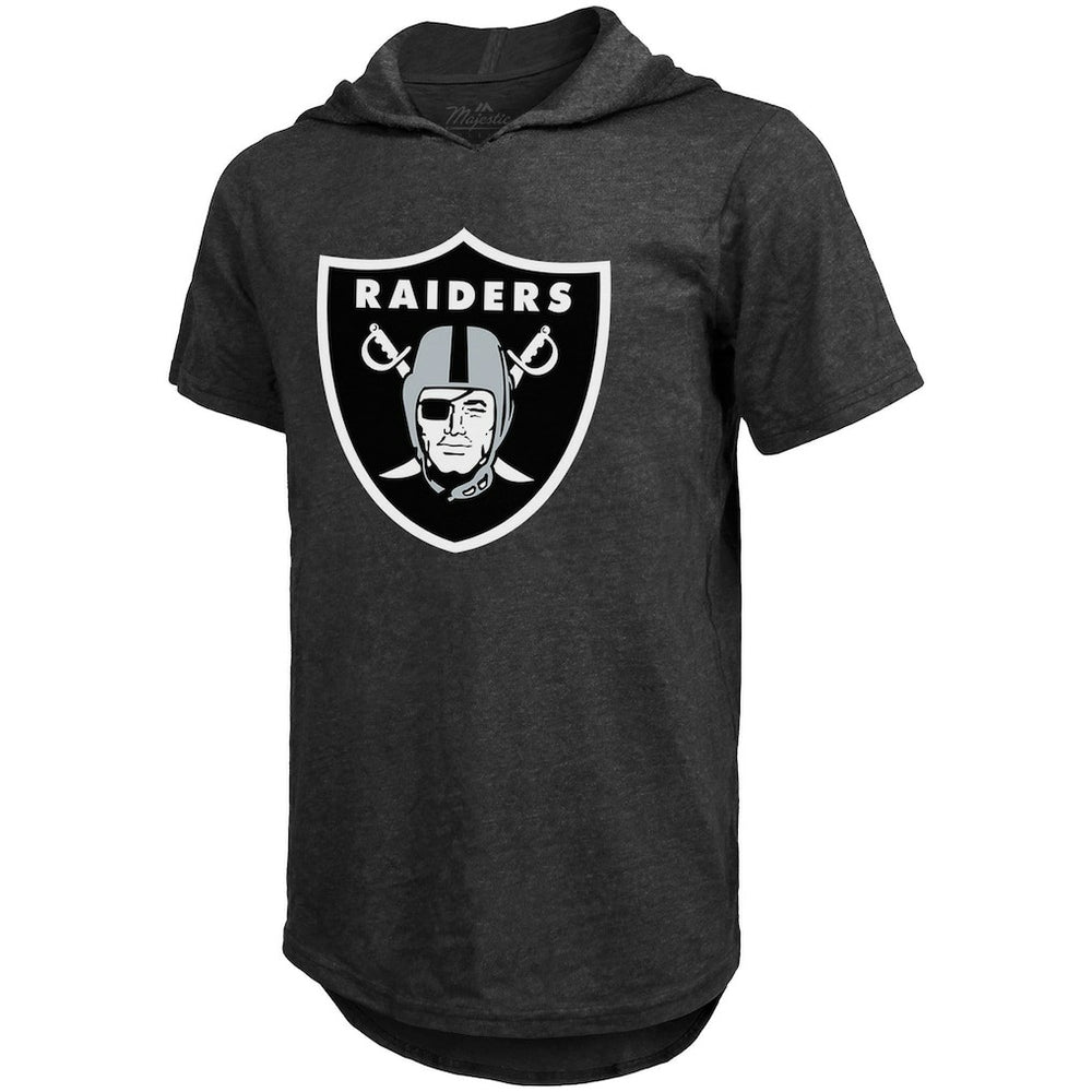 Darren Waller Las Vegas Raiders Majestic Threads Player Name & Number Tri-Blend Hoodie T-Shirt Black - NFL