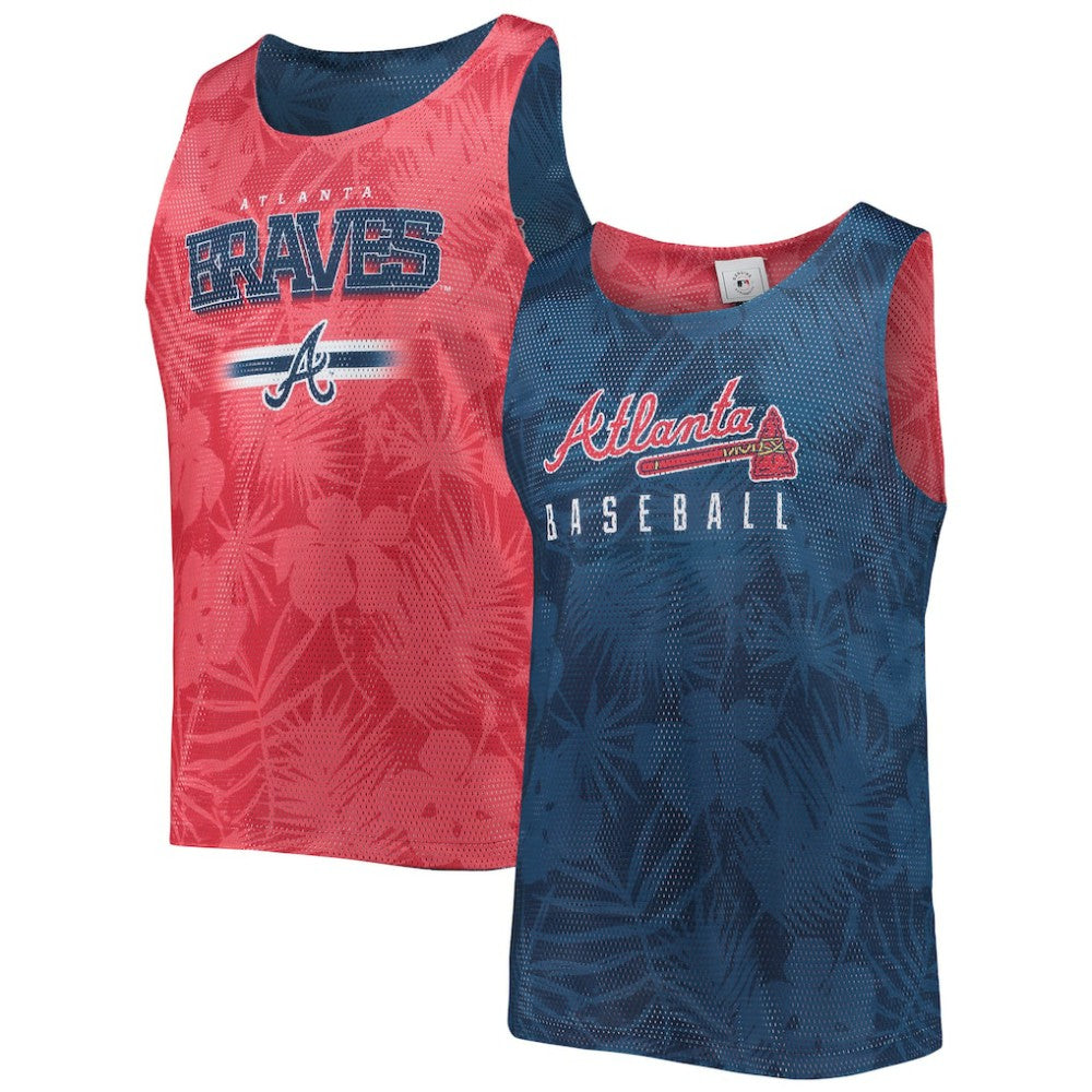 Atlanta Braves FOCO Floral Reversible Mesh Tank Top Online