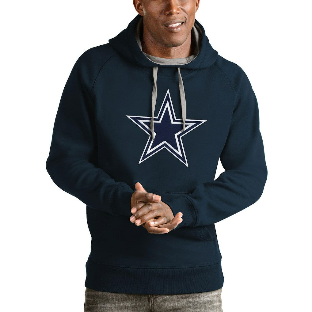 Dallas Cowboys Antigua Victory Pullover Hoodie Navy - NFL