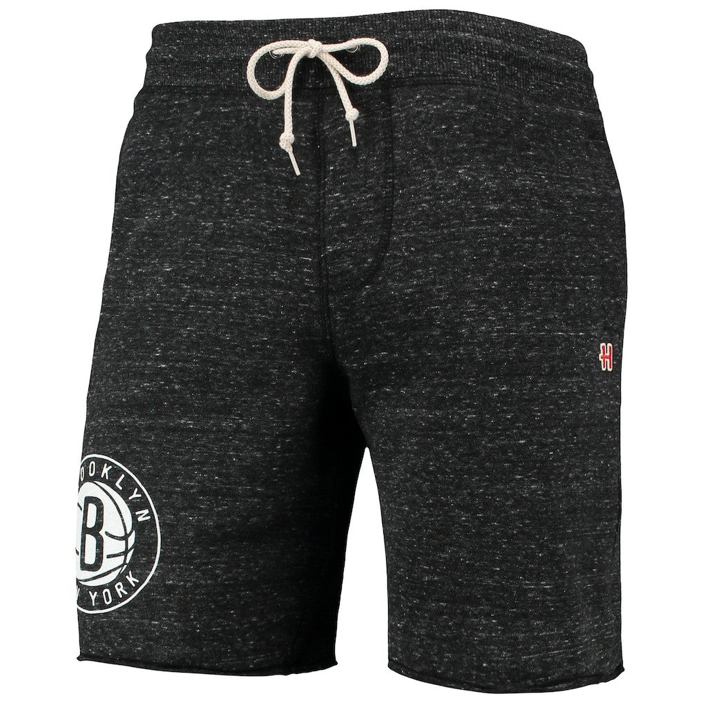 NBA - Brooklyn Nets Homage Primary Logo Tri-Blend Sweat Shorts - Charcoal
