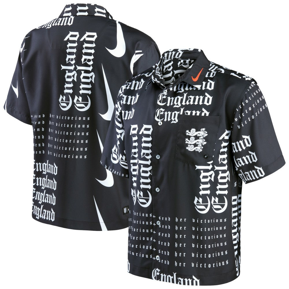 Nike England Women's National Team Button-Up Shirt - Black