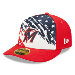 Miami Marlins New Era 2022 4th of July Low Profile 59FIFTY Fitted Hat for sale