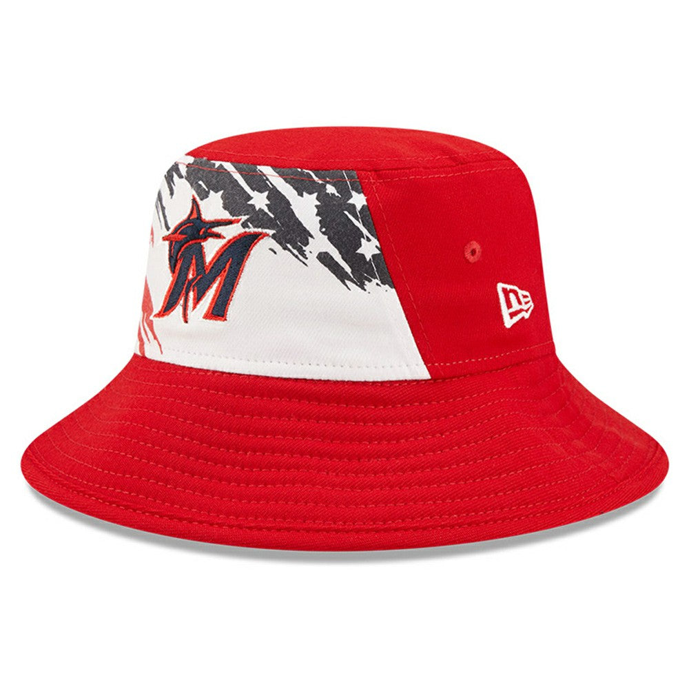 Miami Marlins New Era 2022 4th of July Bucket Hat discount