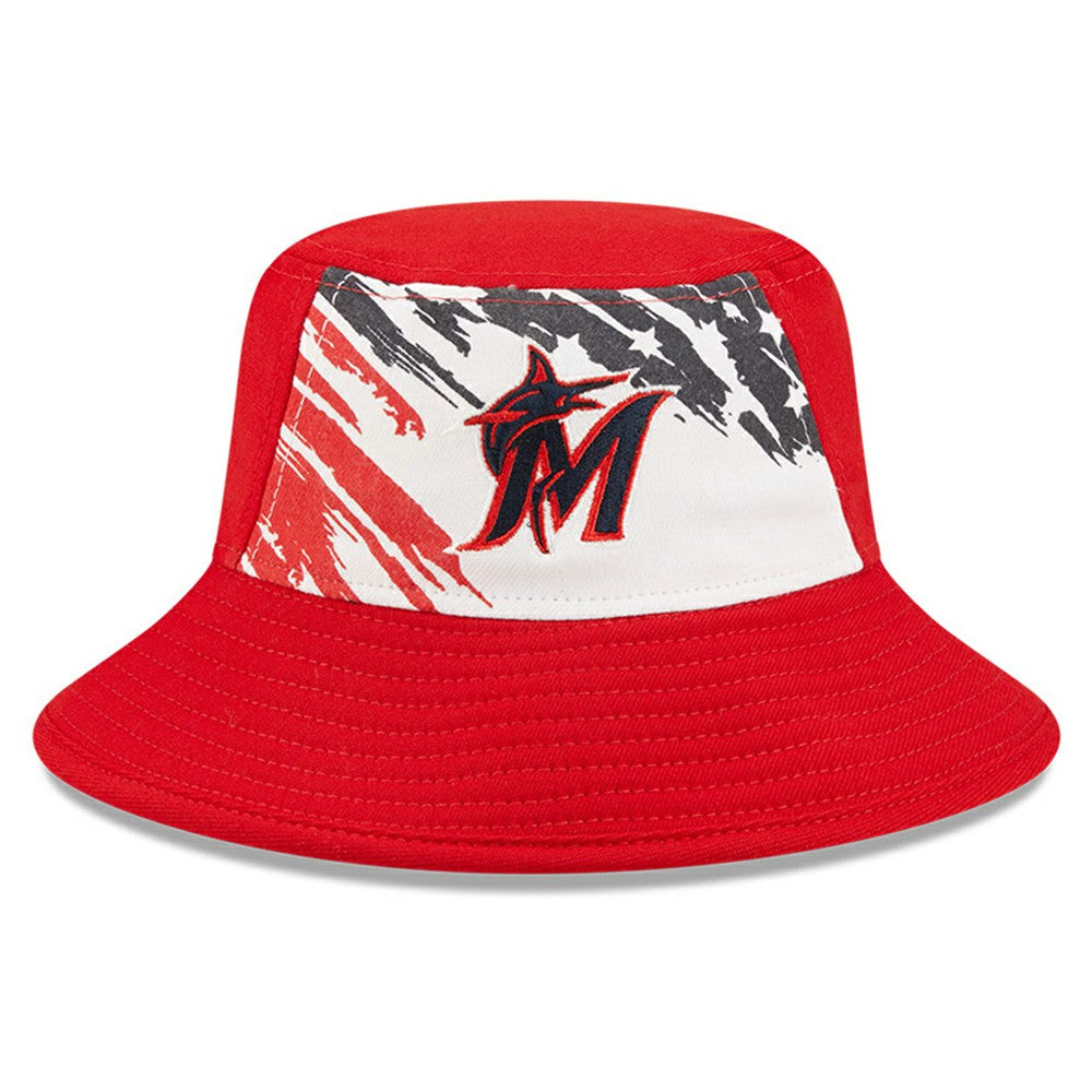 Miami Marlins New Era 2022 4th of July Bucket Hat discount