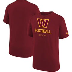 Washington Commanders Youth Sideline Legend Performance T-Shirt Burgundy - Nike