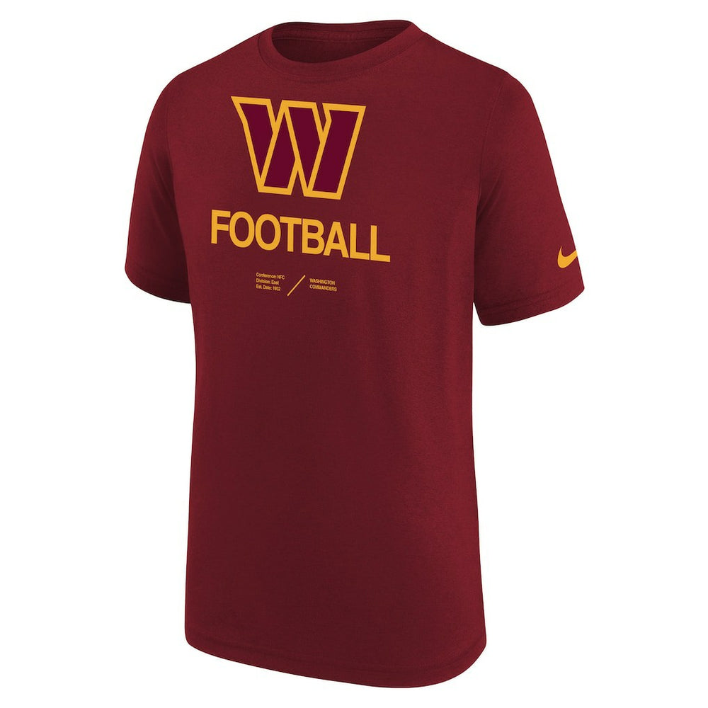 Washington Commanders Youth Sideline Legend Performance T-Shirt Burgundy - Nike