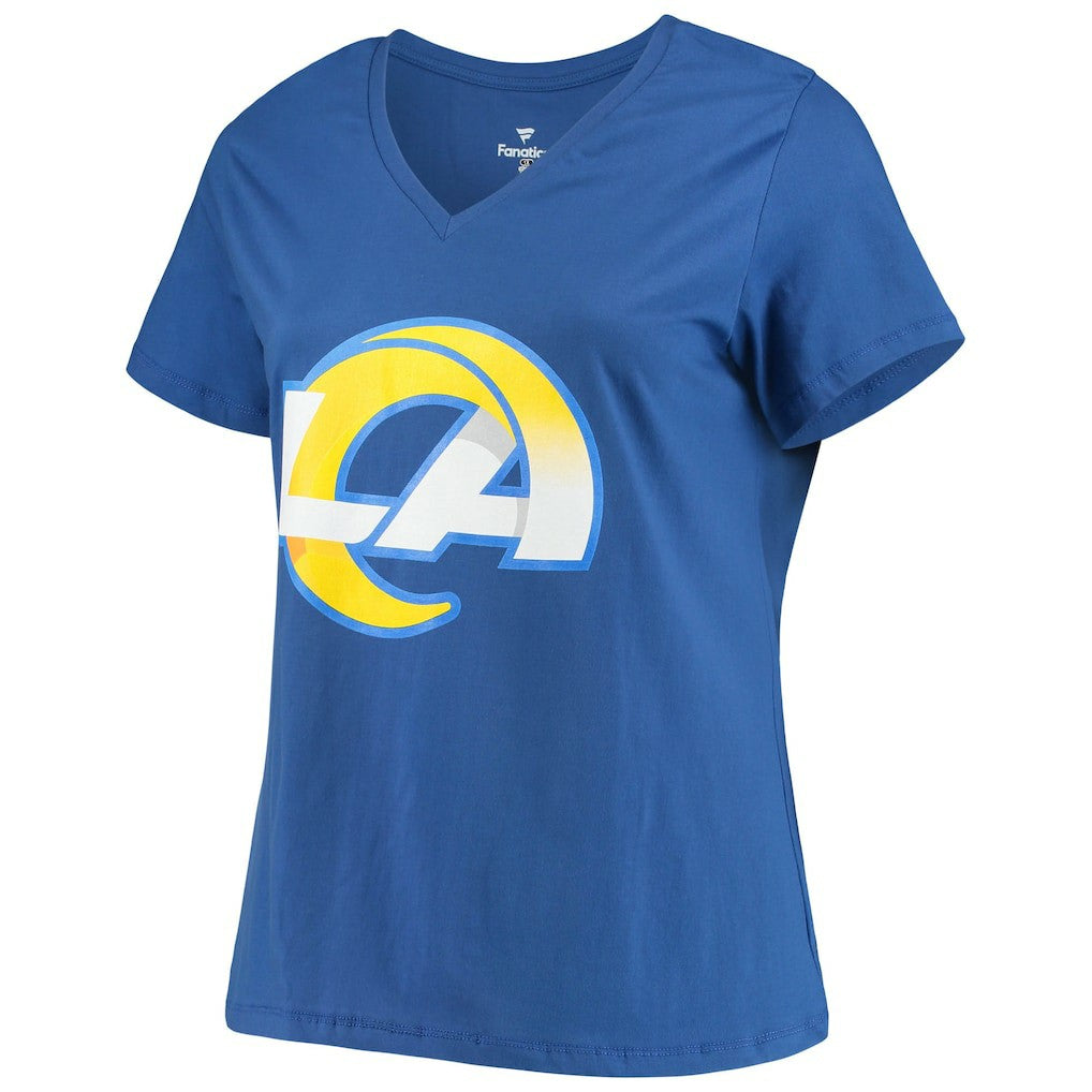 Matthew Stafford Los Angeles Rams Women's Plus Size Player Name & Number V-Neck T-Shirt Royal - Fanatics