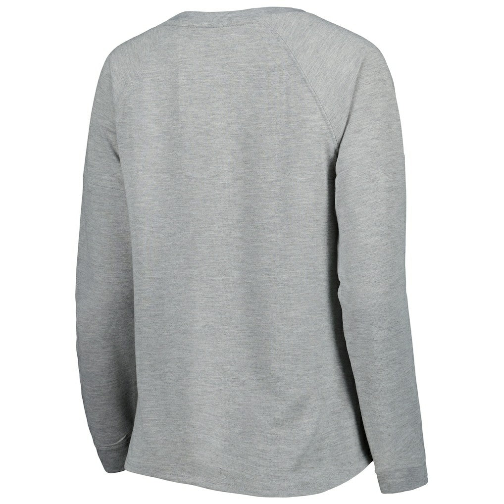 Chicago Bears Juniors All Striped Up Raglan Long Sleeve T-Shirt Heathered Gray - NFL