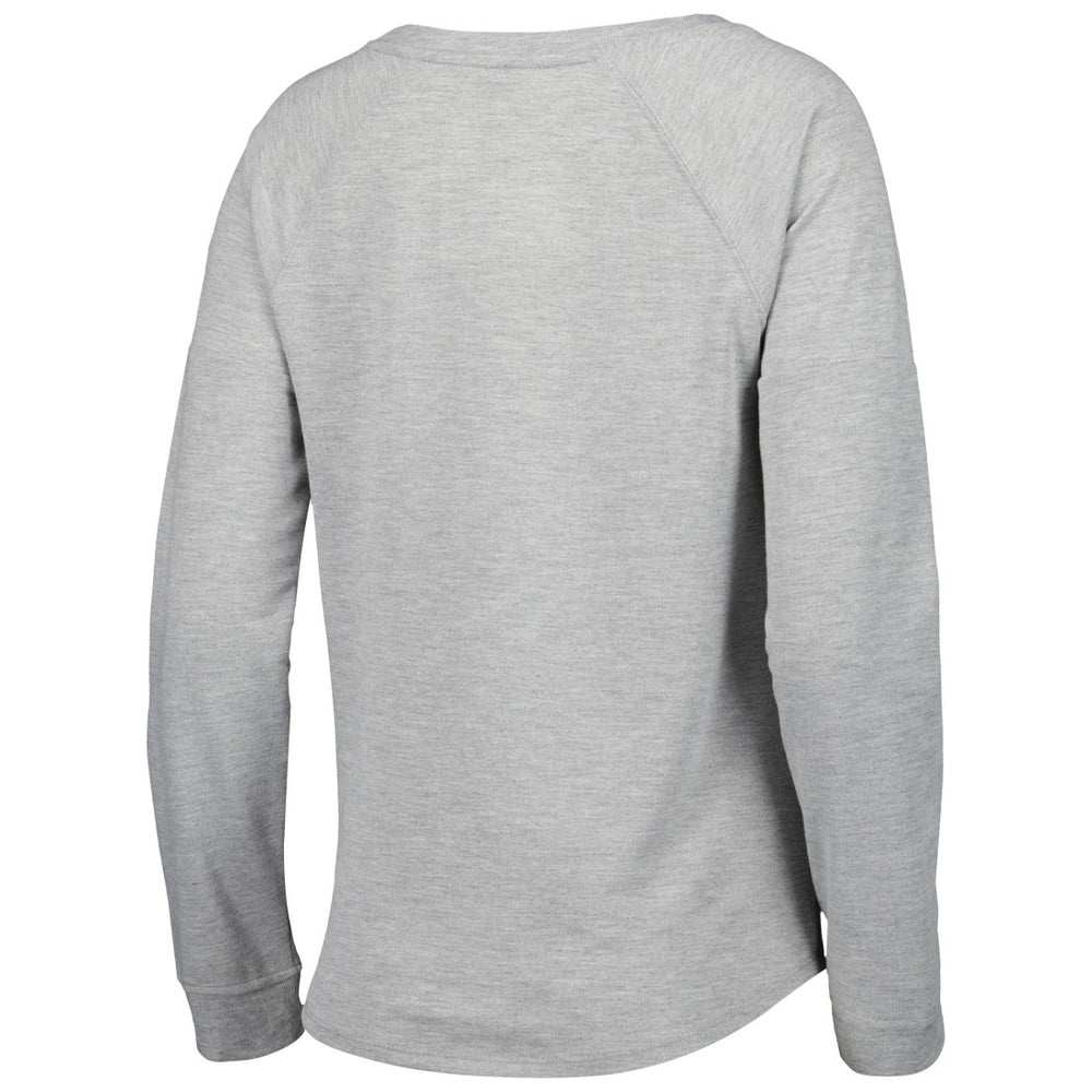 Seattle Seahawks Juniors All Striped Up Raglan Long Sleeve T-Shirt Heathered Gray - NFL