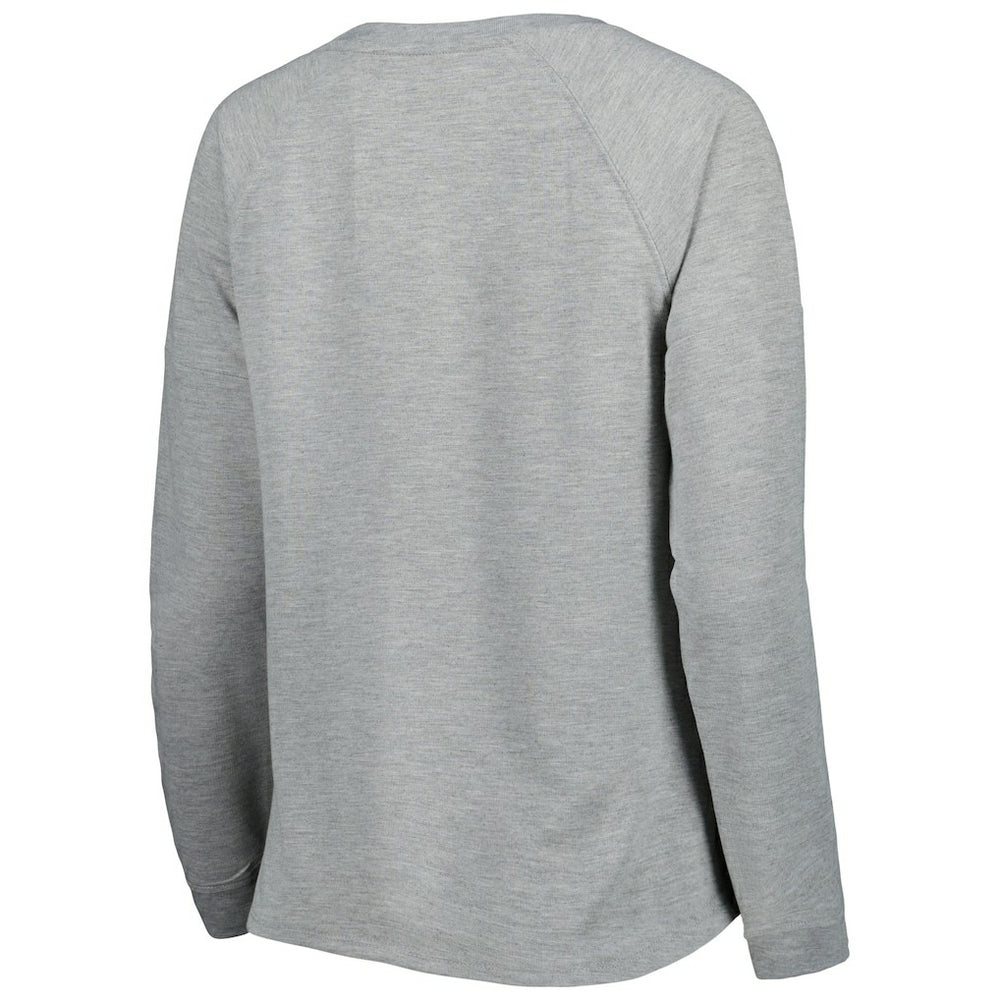 Pittsburgh Steelers Juniors All Striped Up Raglan Long Sleeve T-Shirt Heathered Gray - NFL